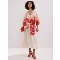 Phase Eight Jaslyn V-Neck Floral Print Midi Dress