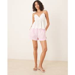 Gina Tricot Poplin Bomulds Poplin Shorts - Lyserød