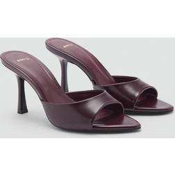 Mango Pepy Pointed Heel Sandals - Burgundy