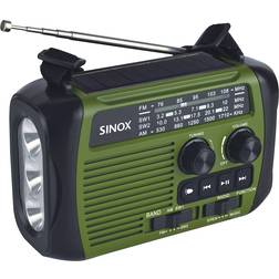 Sinox Nødradio Håndsving Solcelle Lygte Powerbank