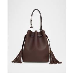 Valentino Garavani V-Logo Drawstring Bucket Bag - Brown