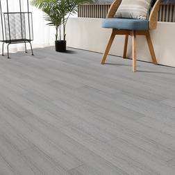 Garden Sanctuary Grey Wood Grain Effect Vinyl Flooring Planks 36pcs