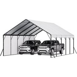 VEVOR Heavy Duty Metal Carport 20 x 24 ft (Área de construcción )