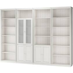 Livetastic Dorel Luna 2 Door Fluted Glass Accent Wall Cabinet