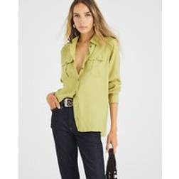 River Island Womens Green Long Sleeve Utility Pocket Shirt