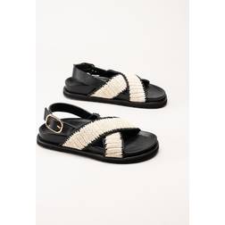 Sweeks Engla Cross Sandaler Med Korslagda Remmar - Black/White