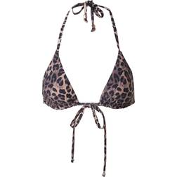 Hunkemöller Animalia Triangle Bikini Top Brown