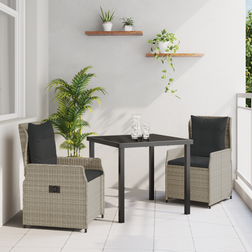 vidaXL 3 Piece Garden 80x80x73 cm Patio Dining Set