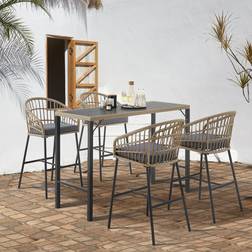 Outdoor Essentials Juno Multicolour Brown Outdoor Bar Set
