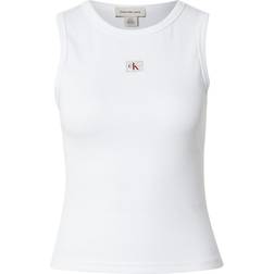 Calvin Klein Cotton Stretch Rib Tank Top - White