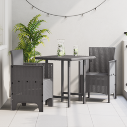 vidaXL Trädgårdsstolar 2 St Ljusgrå Poly Rattan
