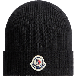 Moncler Rib Wool Beanie - Black