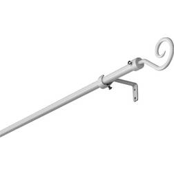 SoleVito Gardinstång Set Snäcka Vit Utdragbar Ø 13 16mm 100-200 cm