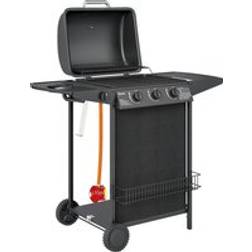 OutSunny 3+1 Burner Gas BBQ Grill