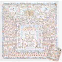Atelier Choux Paris Blue Organic Cotton Opera Swaddle Bib Set