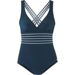 Sunseeker Badeanzug Blossom Damen Recycling Polyamid - Blau