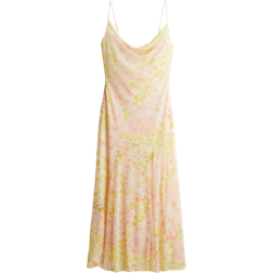 H&M Strappy Mesh Dress - Light Beige/Floral