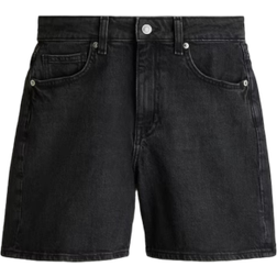 H&M High Waisted Denim Shorts - Dark Grey