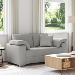 vidaXL Tvåsitssoffa Moln Grå 120 cm Tyg Soffa