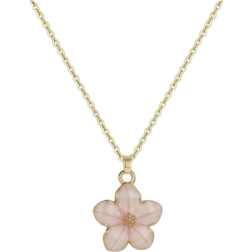 Shein 5colors Fashionable Sweet Five-Petal Flower Charm Teen Girls Summer Clavicle Necklace With Stainless Steel Chain For Exquisite Cute Street Party Travel Holiday Summer Beach Vacation Accessory Gift For Daily Versatile Jewelry