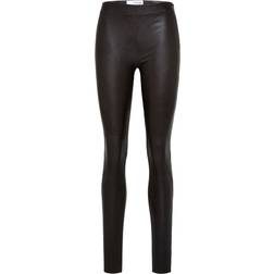 Selected Sylvia Lamb Leather Leggings - Black