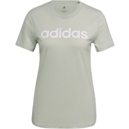 adidas Women Sportswear Essentials Slim Logo T-shirt - Linen Green/White