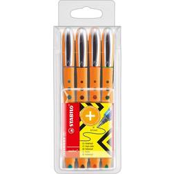 Stabilo Bionic Worker Rollerball Pen 4-pack