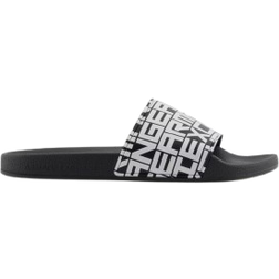 Armani Exchange Slippers with Logo Band - Black