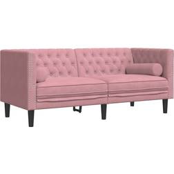 vidaXL Chesterfield Pink Soffa 174cm 2-sits