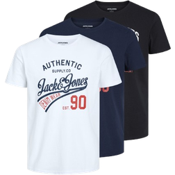 Jack & Jones Logo T-shirt 3-pack - Black