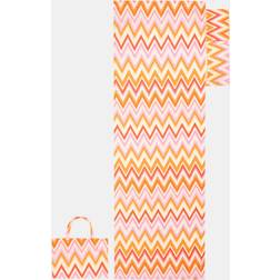OHS Zigzag Bath Towel Orange (215x75cm)