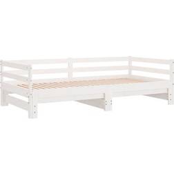 vidaXL Pull-out Day Bed White Soffa 200cm 3-sits