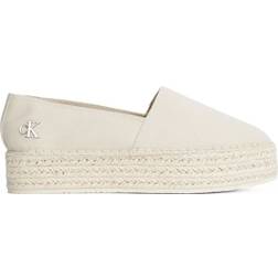 Calvin Klein Canvas Platform Espadrilles - Ecru