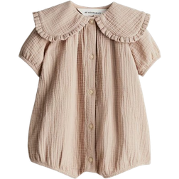 H&M Cotton Muslin Romper - Beige (1281186001)