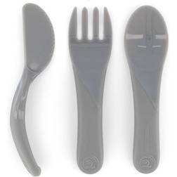 Twistshake Baby Cutlery Knife Fork & Spoon Grey