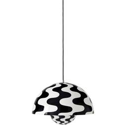 &Tradition Flowerpot VP2 Black/White Glossy Pendellampa ∅ 50cm