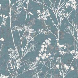 Graham & Brown Superfresco Colours Hedgerow Teal Wallpaper wilko