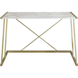 Decorotika Anemon White Marble/Gold Writing Desk 60x120cm
