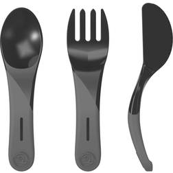 Twistshake Baby Cutlery Knife Fork & Spoon Black