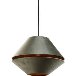 QAZQA Black Double Velvet Lampshade Green Pendant Lamp