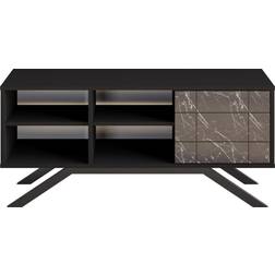 Decorotika North Cream/Black TV Bench 130x58.6cm