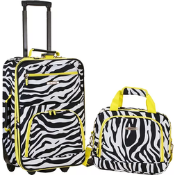 Rockland Fashion Set of 2 - Lime Zebra