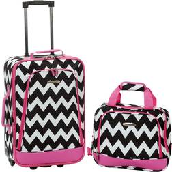 Rockland Fashion Set of 2 - Pink Chevron