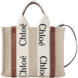 Chloé Small Woody Tote Bag - White/Brown