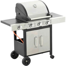 OutSunny Barbecue Grill 3+1 Burner - Silver