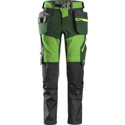 Snickers Workwear 6940 FlexiWork Soft Stretch Holster Pocket Trousers - Apple Green/Forest Green