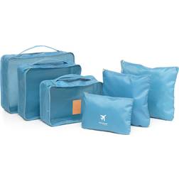 InnovaGoods Suitcase Organiser Bag Set of 6 - Blue