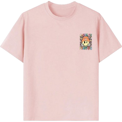 Shein Tween Girls Casual Novelty Print Crew Neck Short Sleeve T-Shirt - Summer Top