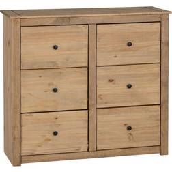 SECONIQUE Panama Natural Wax Chest of Drawer 110x100cm