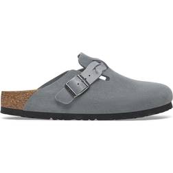 Birkenstock Boston Braided Suede Leather - Basalt Gray